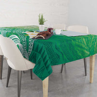 Hafa Adai Guam Chamorro Personalized Tablecloth Summer Green Latte Stone with Guasali - Polynesian Pride