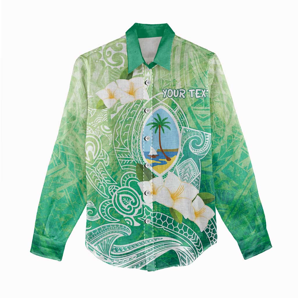 Hafa Adai Guam Chamorro Personalized Women Casual Shirt Summer Green Latte Stone with Guasali - Polynesian Pride