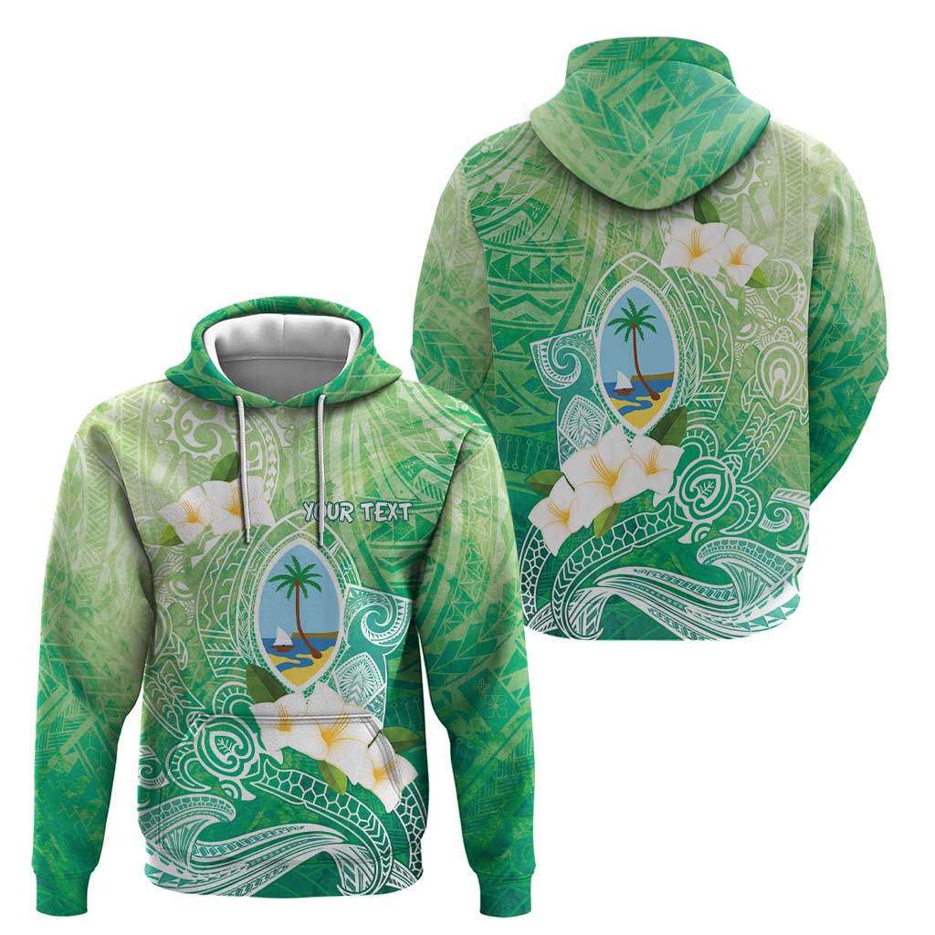 Hafa Adai Guam Chamorro Personalized Zip Hoodie Summer Green Latte Stone with Guasali - Polynesian Pride
