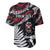 New Zealand Maori Rugby Personalised Baseball Jersey Ta Moko Silver Fern