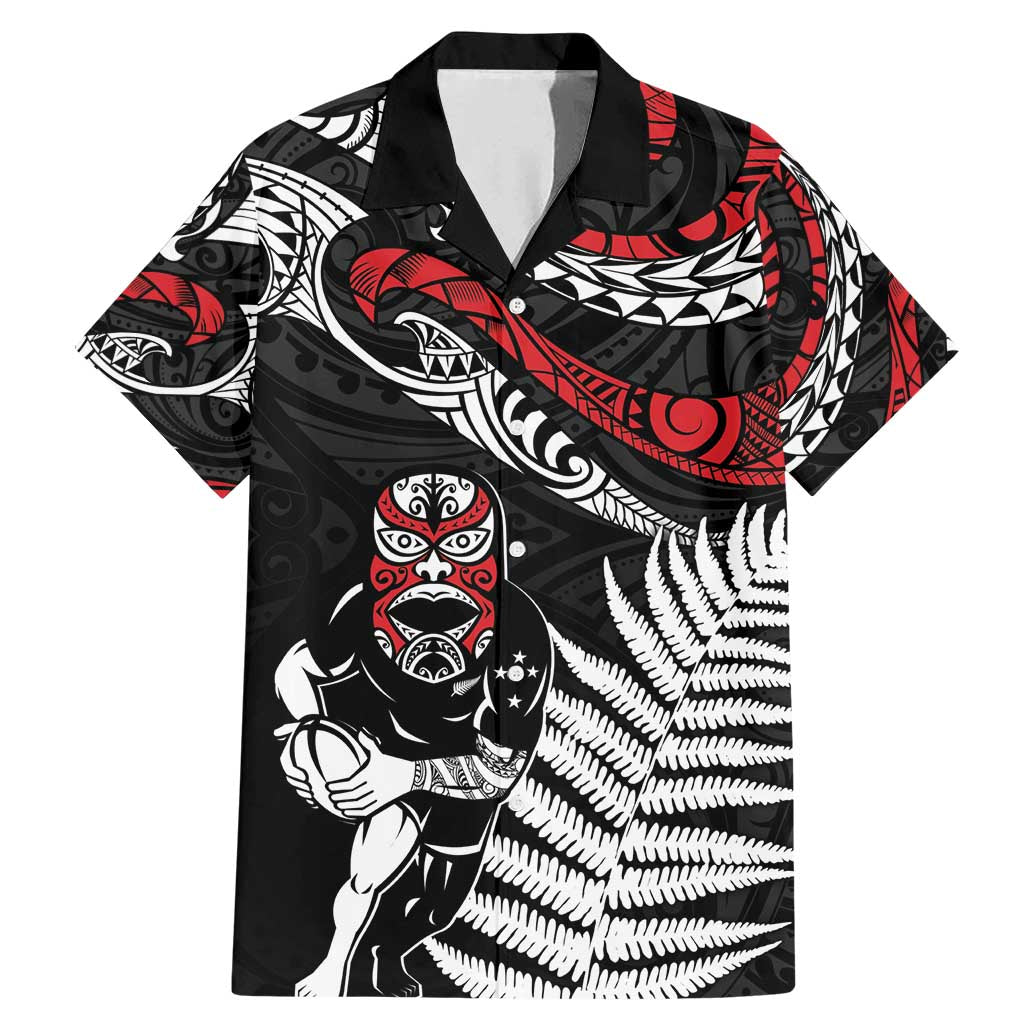 New Zealand Maori Rugby Personalised Family Matching Mermaid Dress and Hawaiian Shirt Ta Moko Silver Fern