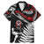 New Zealand Maori Rugby Personalised Family Matching Mermaid Dress and Hawaiian Shirt Ta Moko Silver Fern