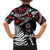 New Zealand Maori Rugby Personalised Family Matching Off Shoulder Maxi Dress and Hawaiian Shirt Ta Moko Silver Fern