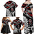 New Zealand Maori Rugby Personalised Family Matching Off Shoulder Maxi Dress and Hawaiian Shirt Ta Moko Silver Fern