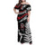 New Zealand Maori Rugby Personalised Family Matching Off Shoulder Maxi Dress and Hawaiian Shirt Ta Moko Silver Fern