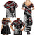 New Zealand Maori Rugby Personalised Family Matching Summer Maxi Dress and Hawaiian Shirt Ta Moko Silver Fern