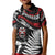 New Zealand Maori Rugby Personalised Kid Polo Shirt Ta Moko Silver Fern