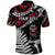 New Zealand Maori Rugby Personalised Polo Shirt Ta Moko Silver Fern