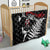 New Zealand Maori Rugby Personalised Quilt Ta Moko Silver Fern