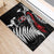 New Zealand Maori Rugby Personalised Rubber Doormat Ta Moko Silver Fern