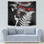 New Zealand Maori Rugby Personalised Tapestry Ta Moko Silver Fern