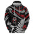 New Zealand Maori Rugby Personalised Zip Hoodie Ta Moko Silver Fern