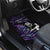 New Zealand Maori Rugby Personalised Car Mats Ta Moko Silver Fern - Paua Purple