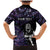 New Zealand Maori Rugby Personalised Family Matching Mermaid Dress and Hawaiian Shirt Ta Moko Silver Fern - Paua Purple