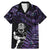 New Zealand Maori Rugby Personalised Family Matching Mermaid Dress and Hawaiian Shirt Ta Moko Silver Fern - Paua Purple