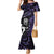 New Zealand Maori Rugby Personalised Family Matching Mermaid Dress and Hawaiian Shirt Ta Moko Silver Fern - Paua Purple