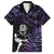 New Zealand Maori Rugby Personalised Family Matching Off Shoulder Maxi Dress and Hawaiian Shirt Ta Moko Silver Fern - Paua Purple