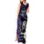 New Zealand Maori Rugby Personalised Tank Maxi Dress Ta Moko Silver Fern - Paua Purple