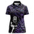 New Zealand Maori Rugby Personalised Women Polo Shirt Ta Moko Silver Fern - Paua Purple