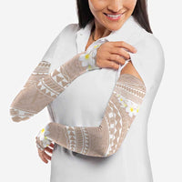 Polynesian Vintage Floral Arm Sleeves Beige Motifs - Polynesian Pride
