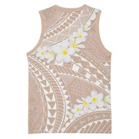Polynesian Vintage Floral Basketball Jersey Beige Motifs LT7 - Polynesian Pride