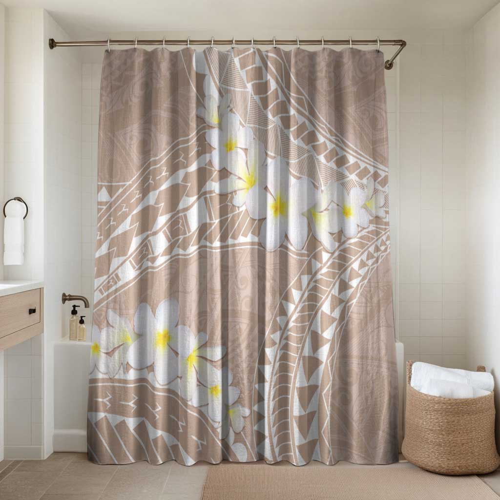 Polynesian Vintage Floral Bathroom Set Beige Motifs - Polynesian Pride