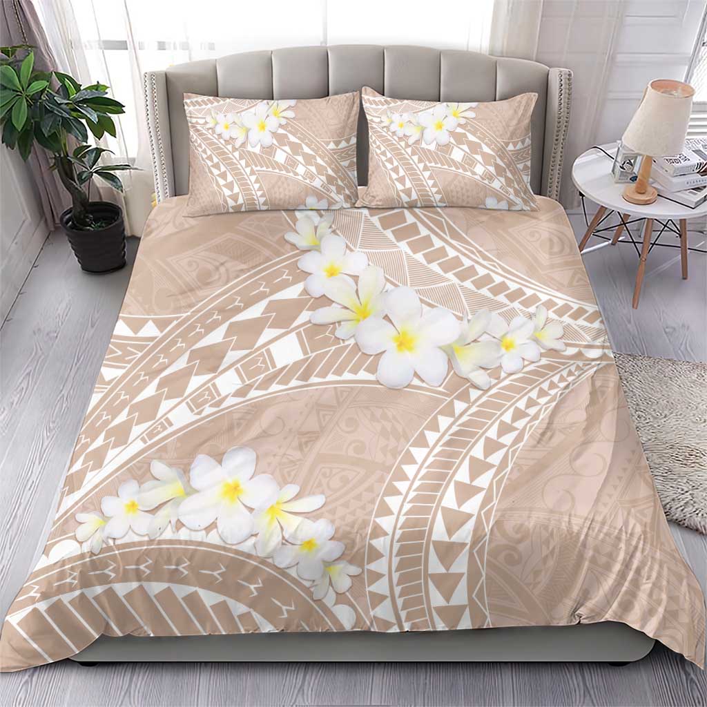 Polynesian Vintage Floral Bedding Set Beige Motifs - Polynesian Pride