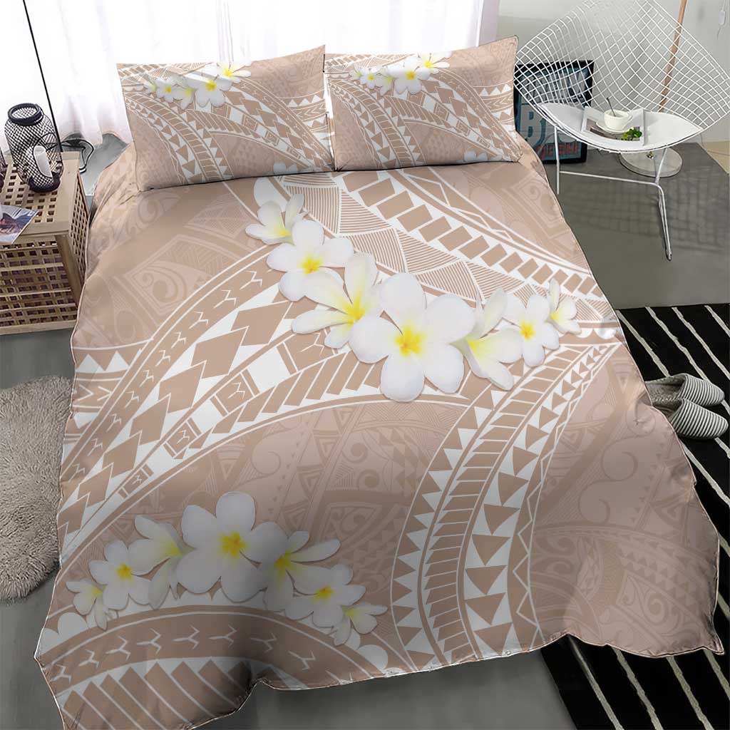 Polynesian Vintage Floral Bedding Set Beige Motifs - Polynesian Pride