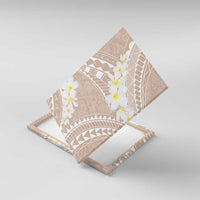 Polynesian Vintage Floral Canvas Wall Art Beige Motifs LT7 With Frame Beige - Polynesian Pride