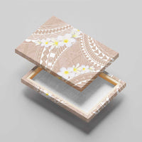 Polynesian Vintage Floral Canvas Wall Art Beige Motifs LT7 - Polynesian Pride