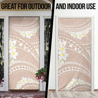 Polynesian Vintage Floral Door Cover Beige Motifs LT7 - Polynesian Pride