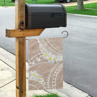 Polynesian Vintage Floral Garden Flag Beige Motifs - Polynesian Pride