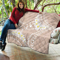 Polynesian Vintage Floral Quilt Beige Motifs - Polynesian Pride