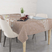 Polynesian Vintage Floral Tablecloth Beige Motifs LT7 - Polynesian Pride