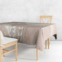 Polynesian Vintage Floral Tablecloth Beige Motifs LT7 - Polynesian Pride