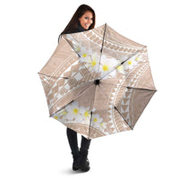 Polynesian Vintage Floral Umbrella Beige Motifs LT7 - Polynesian Pride