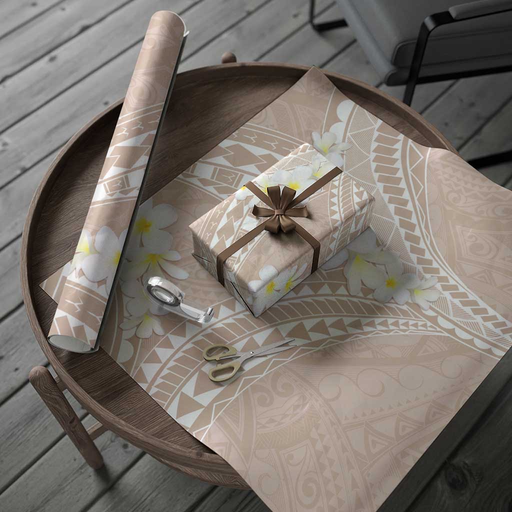 Polynesian Vintage Floral Wrapping Paper Beige Motifs LT7 - Polynesian Pride