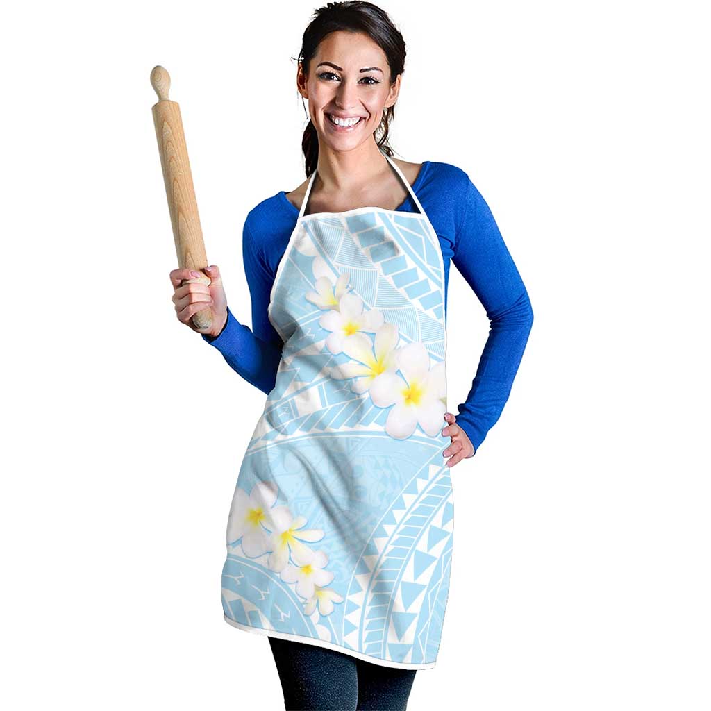 Polynesian Vintage Floral Apron Azure Motifs LT7 - Polynesian Pride