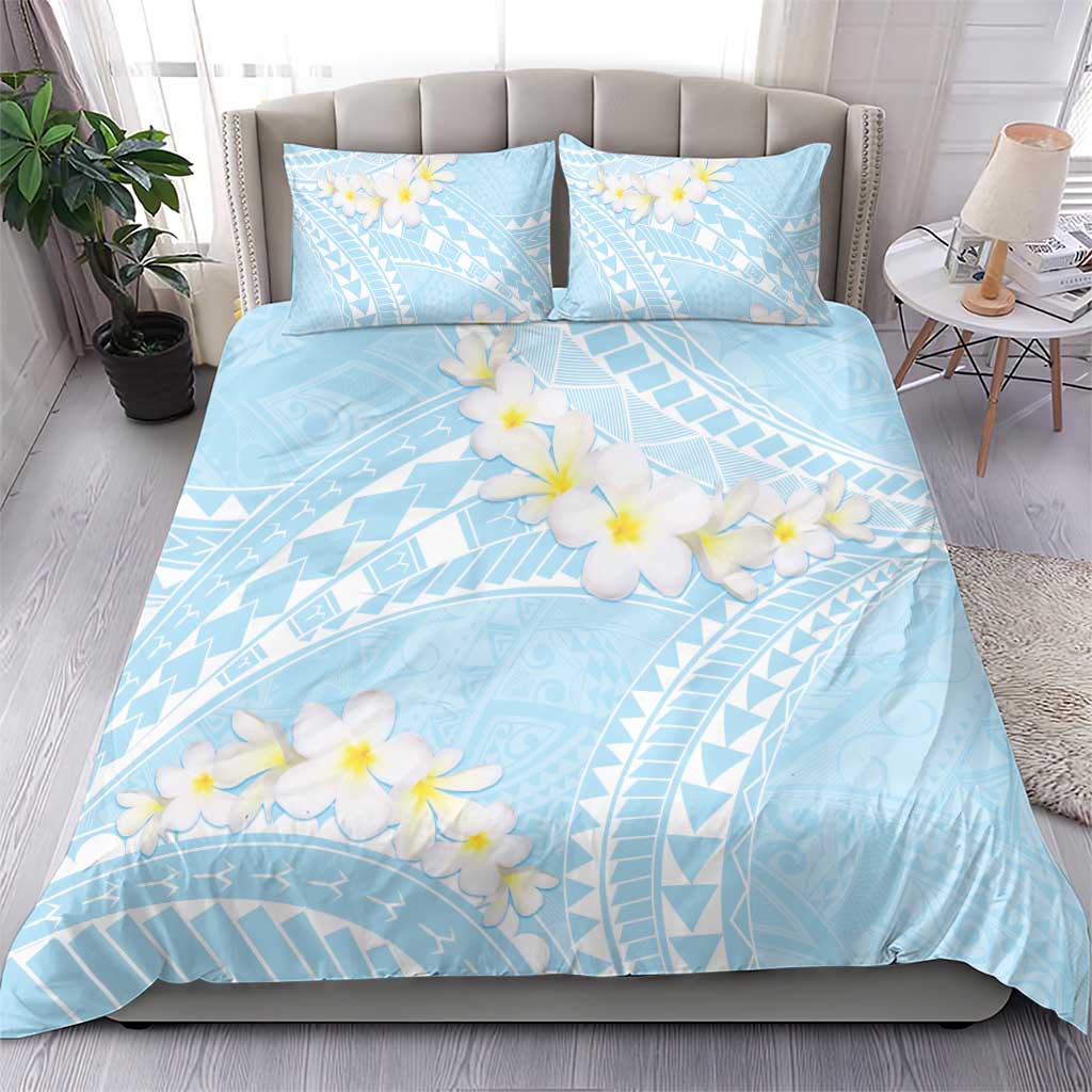Polynesian Vintage Floral Bedding Set Azure Motifs - Polynesian Pride
