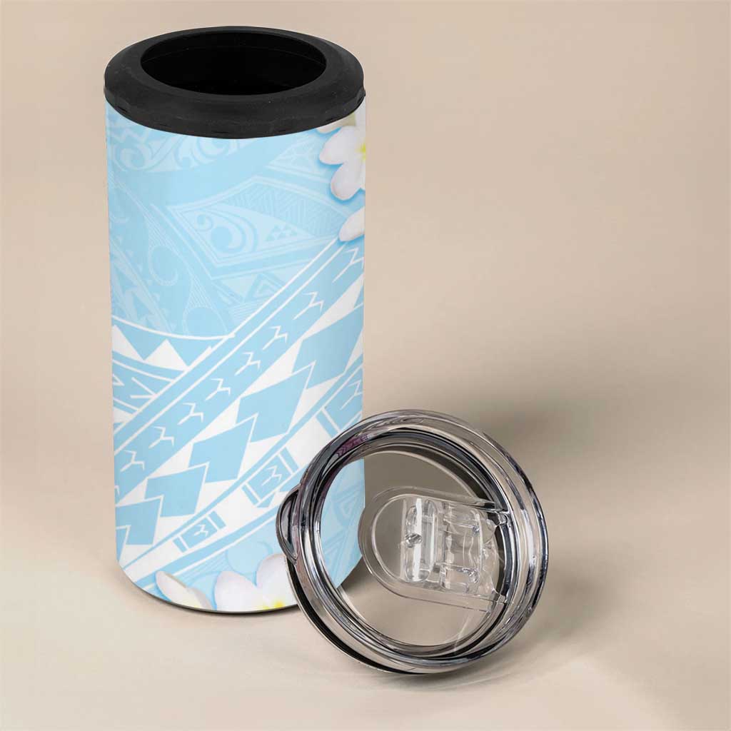 Polynesian Vintage Floral 4 in 1 Can Cooler Tumbler Azure Motifs LT7 - Polynesian Pride
