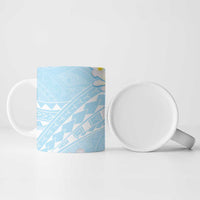 Polynesian Vintage Floral Ceramic Mug Azure Motifs LT7 - Polynesian Pride
