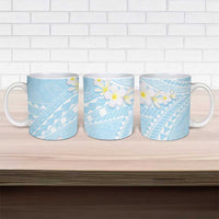 Polynesian Vintage Floral Ceramic Mug Azure Motifs LT7 - Polynesian Pride