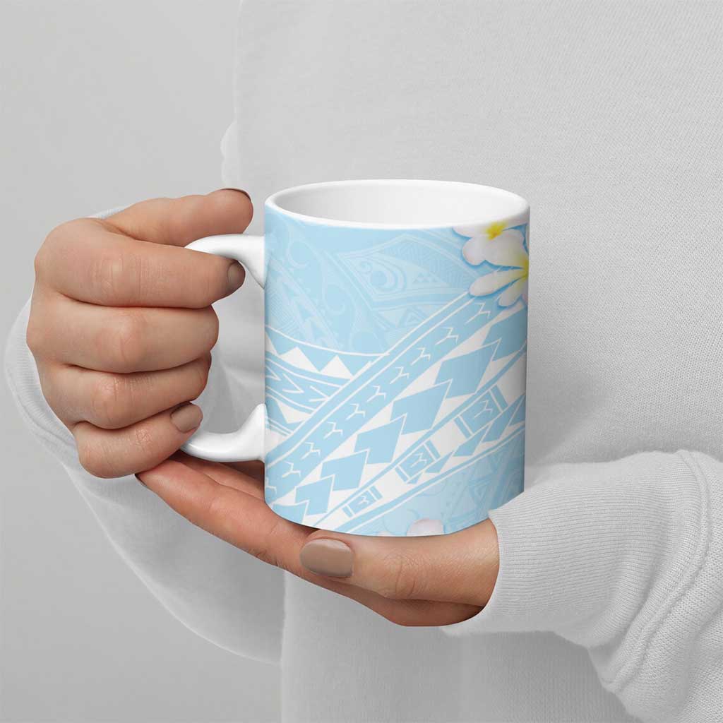Polynesian Vintage Floral Ceramic Mug Azure Motifs LT7 - Polynesian Pride