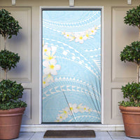 Polynesian Vintage Floral Door Cover Azure Motifs LT7 Azure - Polynesian Pride