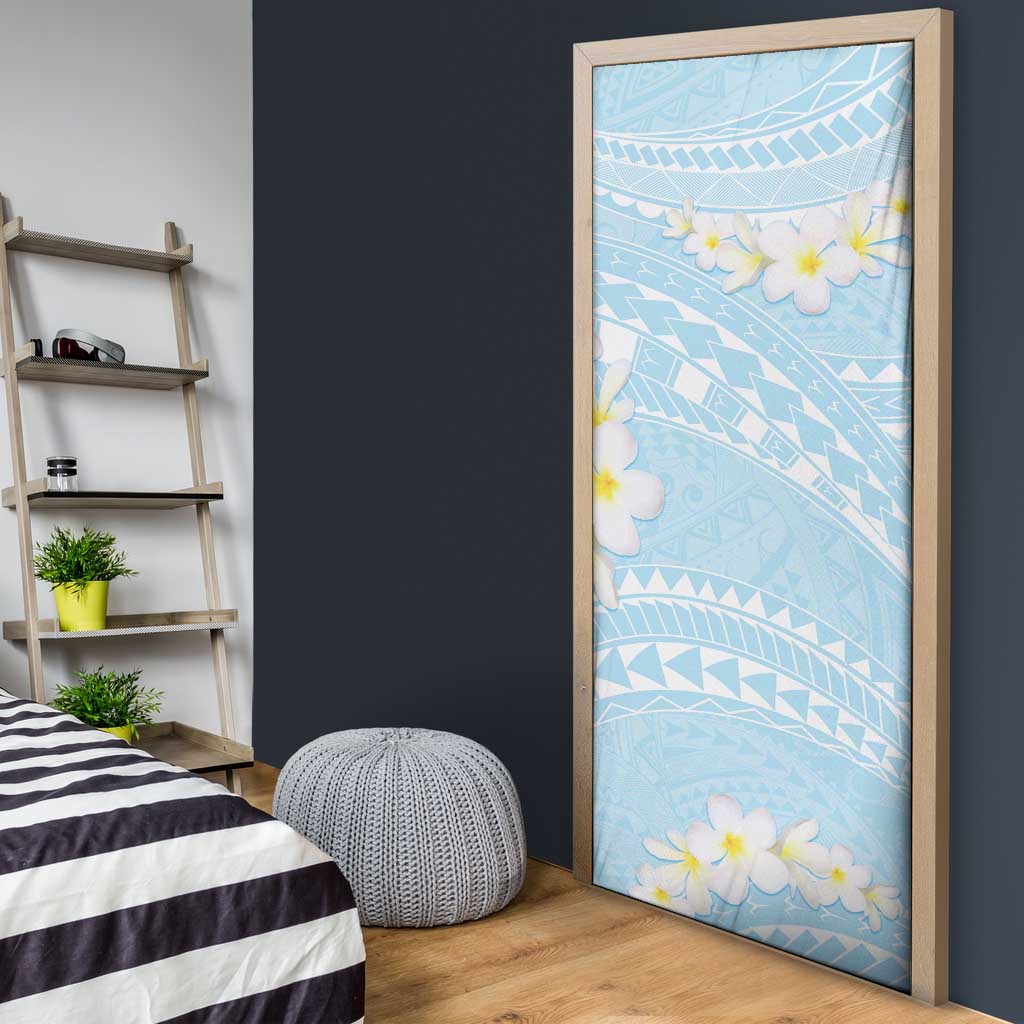 Polynesian Vintage Floral Door Cover Azure Motifs LT7 - Polynesian Pride