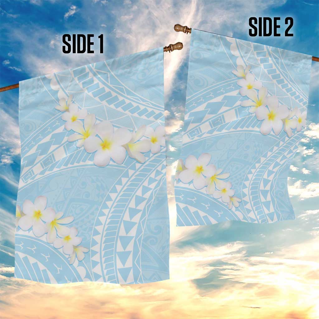 Polynesian Vintage Floral Garden Flag Azure Motifs - Polynesian Pride