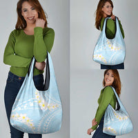 Polynesian Vintage Floral Grocery Bag Azure Motifs LT7 - Polynesian Pride