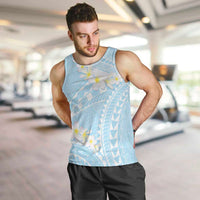 Polynesian Vintage Floral Men Tank Top Azure Motifs LT7 Azure - Polynesian Pride