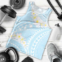Polynesian Vintage Floral Men Tank Top Azure Motifs LT7 - Polynesian Pride