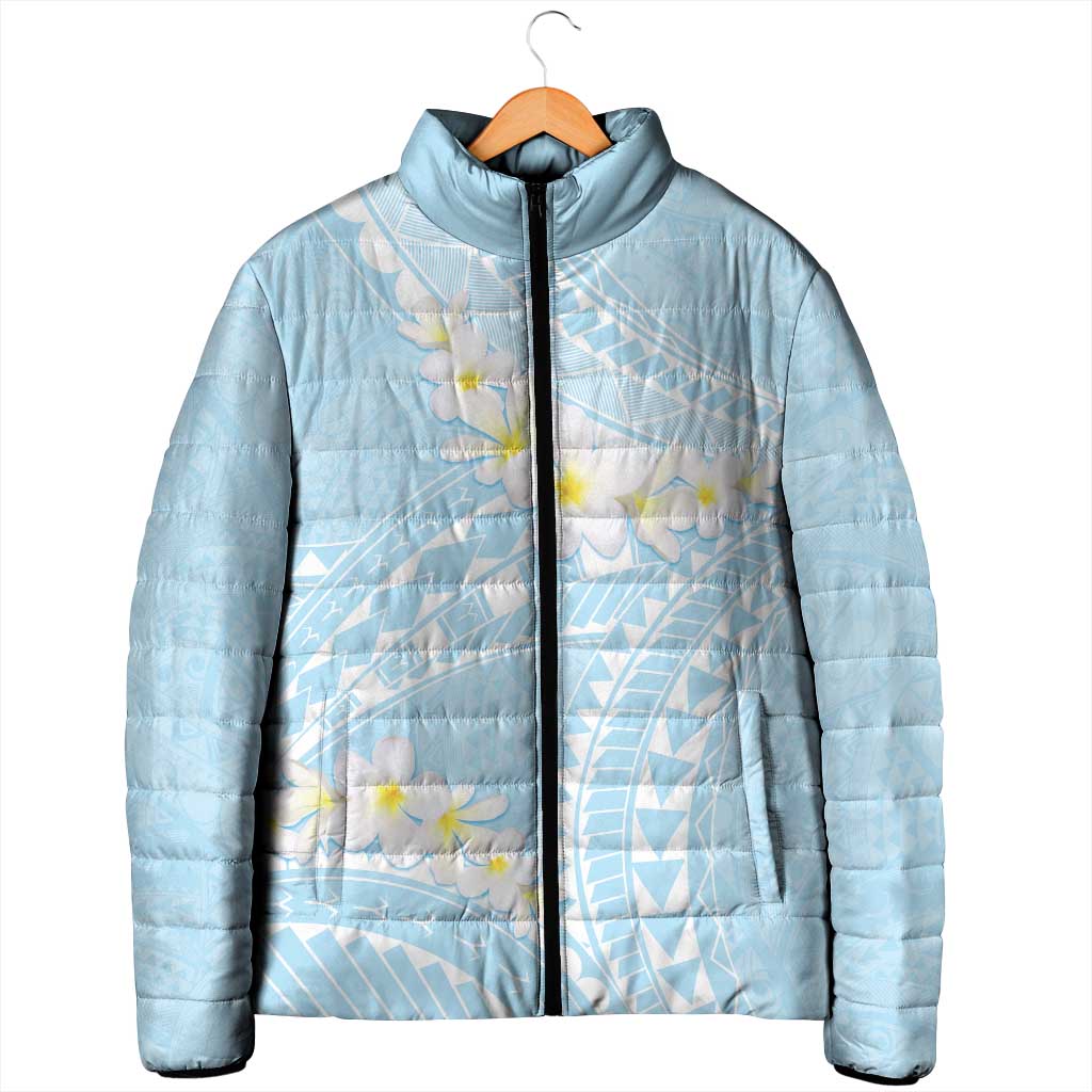 Polynesian Vintage Floral Padded Jacket Azure Motifs LT7 - Polynesian Pride